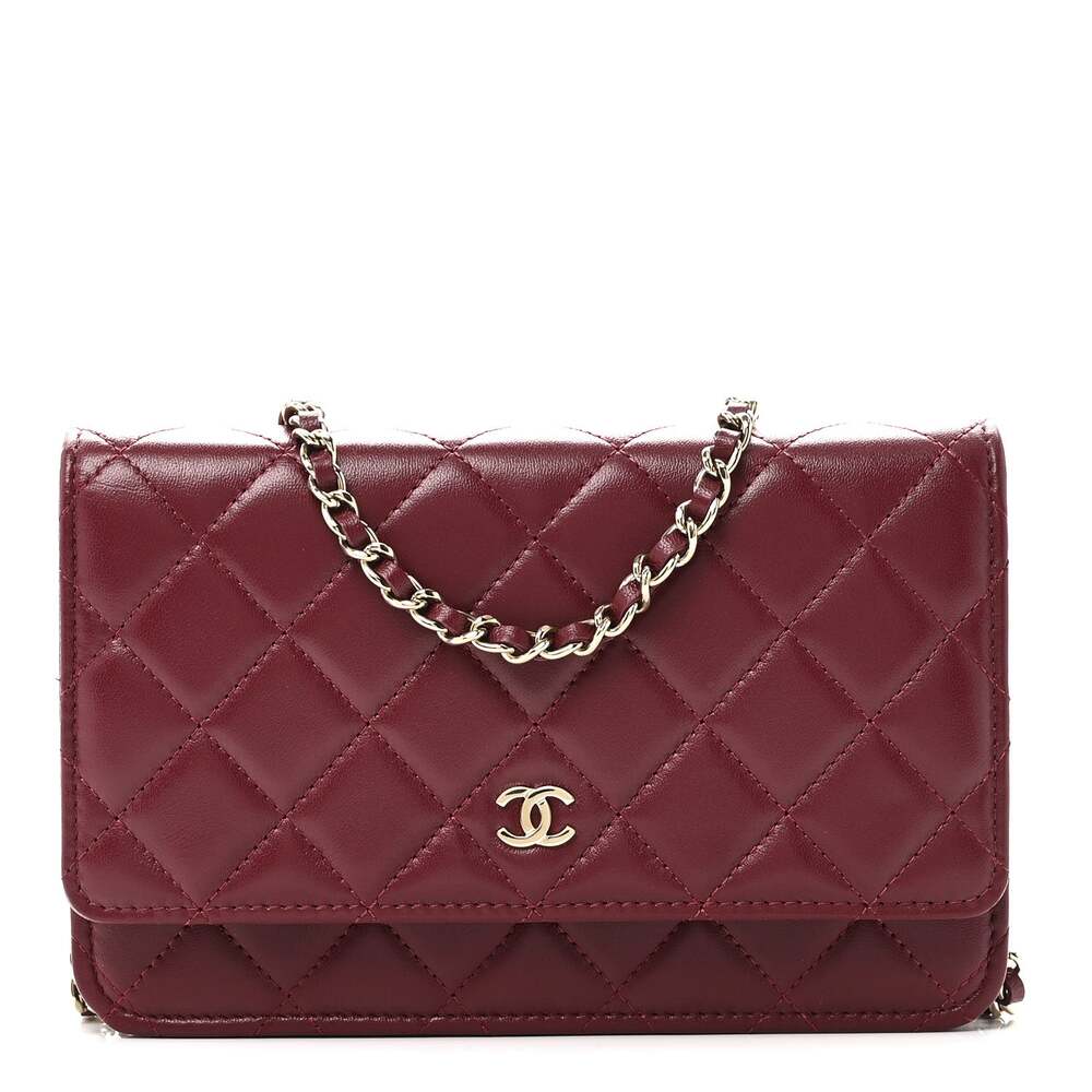 Chanel Lambskin Quilted Wallet On Chain #269448C31B
